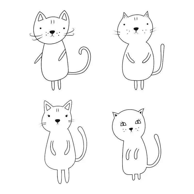 

Naifumodo Cute Cat Dies Metal Cutting Dies New 2019 for Card Making Scrapbooking Album Embossing Stencil Craft Animal Dies