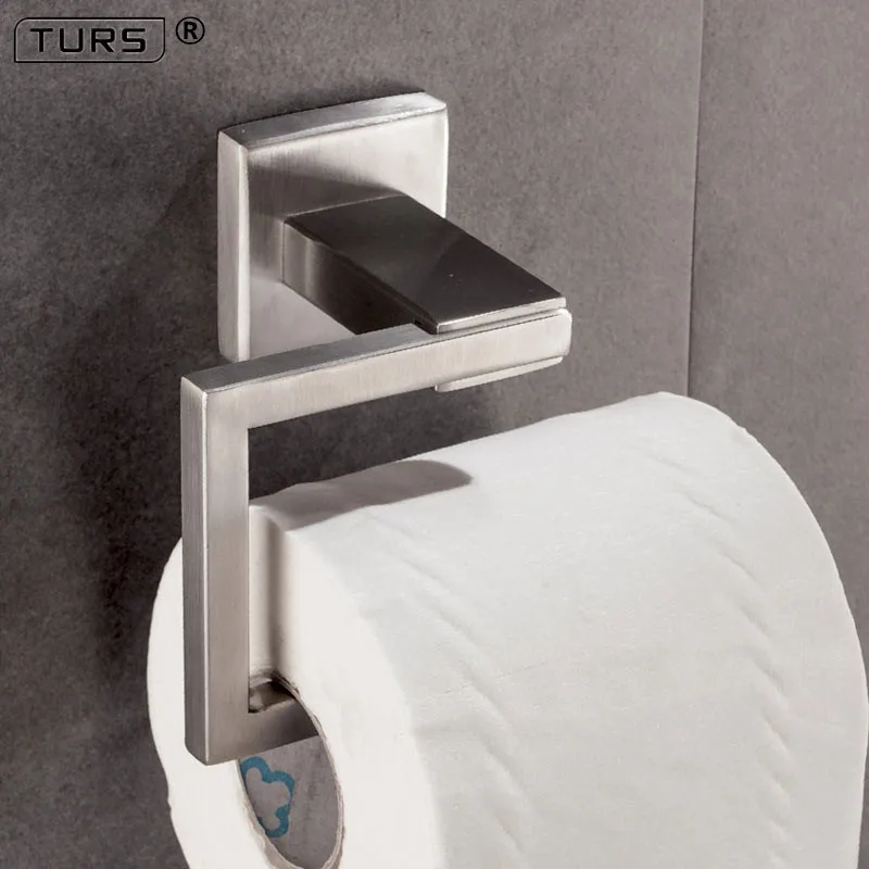 Günstige SUS 304 Edelstahl Wand Befestigte Toiletten Papier Halter Schwarz Öl Bronze Platz Basis Ohne Abdeckung Badezimmer Zubehör Set