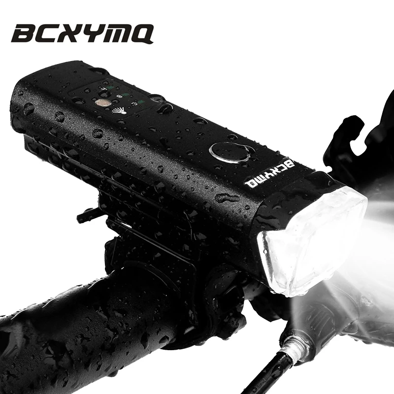 

BCXYMQ Bicycle Light Built-in Battery Bike Light USB Rechargeable Cycling Accessories Durable 4 Hours 4 Modes Smart Sensor