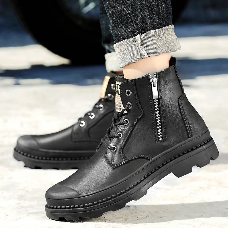 Casual Boots Men Black Mens Boots Men Dr Martins Men Shoes Work Safety Shoes Plus Size38-47 Casual Boots Men Black Mens Boots Men Dr Martins Men Shoes Work Safety Shoes Plus Size38-47