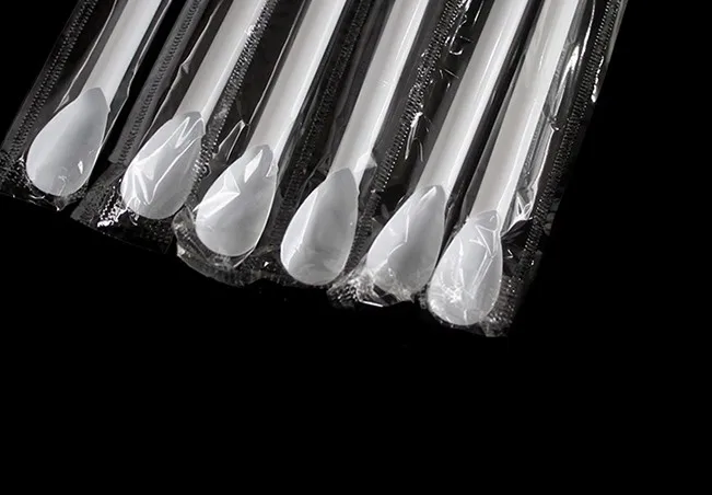 100 шт пластиковые белые соломинки с ложками на день рождения свадебные праздничные украшения креативные соломинки