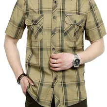 M~ 5XL 3 цвета Новинка лета размера плюс клетчатая Повседневная рубашка мужская хлопковая рубашка с коротким рукавом Горячая Распродажа брендовая одежда