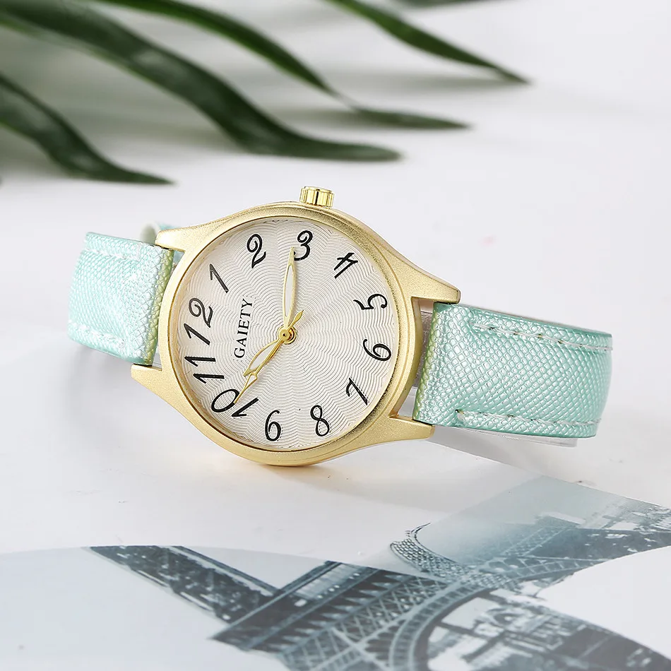 Gaiety relogio feminino Роскошные horloges vrouwen женские часы с арабскими цифрами и цифровым