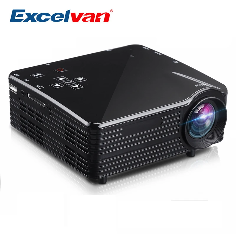 Excelvan LED1018 البسيطة المحمولة LCD العارض HDMI USB VGA AV SD واجهات الوسائط المتعددة ماكس 1080 P فيلم السينما المنزلية PK YG300 YG310