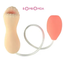 1PC Male Masturbator Artificial Vagina Portable Inflatable Sucking Pocket ,Pussy Flesh Sex Toys for Men Blowjob Mouth sex toys