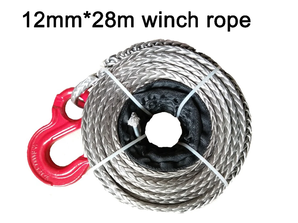 Синтетическая Лебедка 12 мм * 28 м/веревка UHMWPE с крюком|rope stories|winch 1winch lift |
