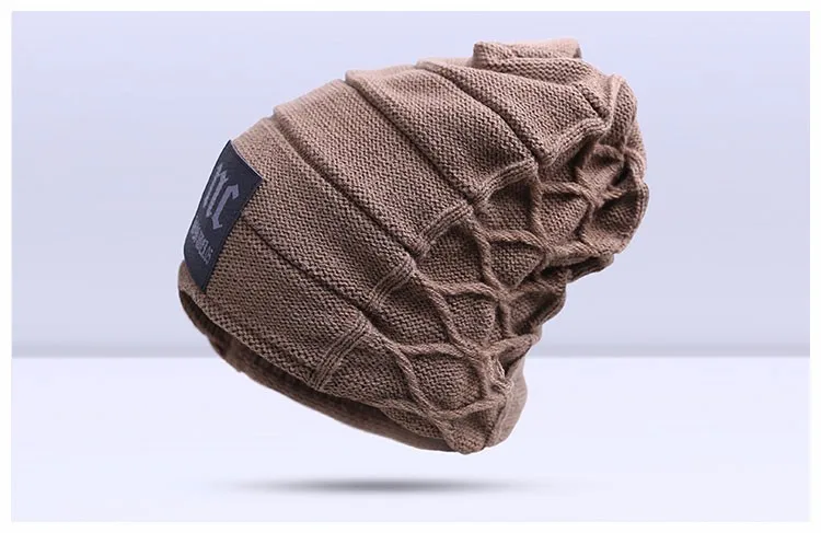 Стильные шапочки Skullies, зимняя мужская шапка, Толстая теплая зимняя мужская шапка, толстая шапка s Beanies, Зимняя мужская шапка toucas gorros