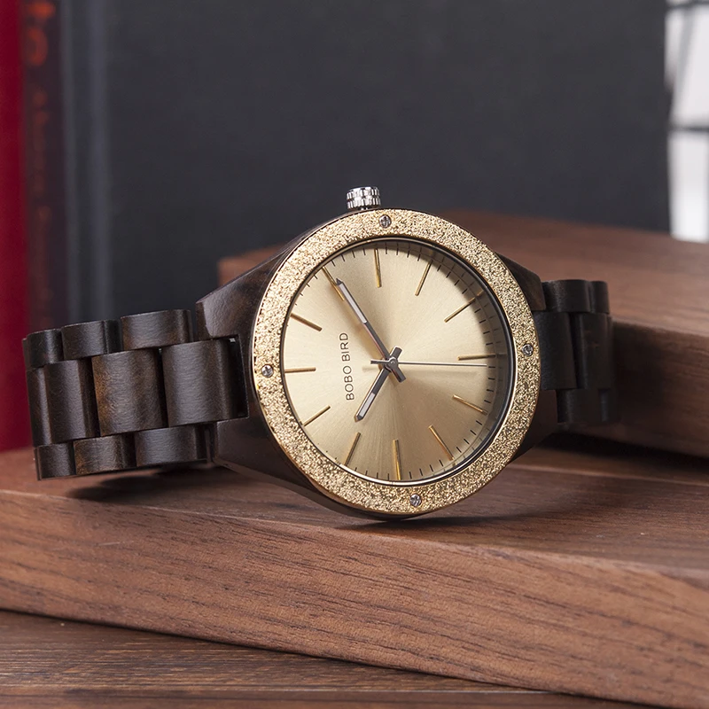 BOBO BIRD Wooden Men Watches erkek kol saati Quartz Handmade Unique Casual Wristwatches Gifts Timepieces Drop Shipping V-P05