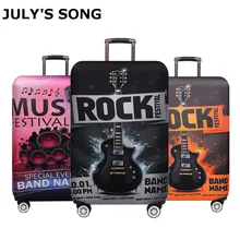 JULY'S SONG Luggage Protective Cover For 18 to 32 inch Fashion Music Trolley Suitcase Elastic Dust Bags Case Travel Accessories