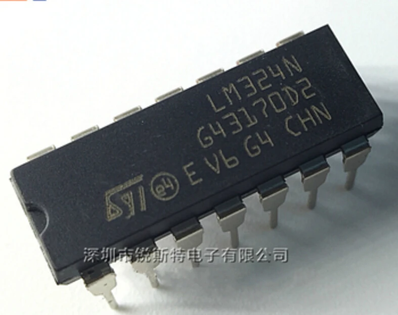 LM324 DIP14 низкая мощность Quad Операционный усилитель 14 PDIP LM324N|Интегральные схемы| |