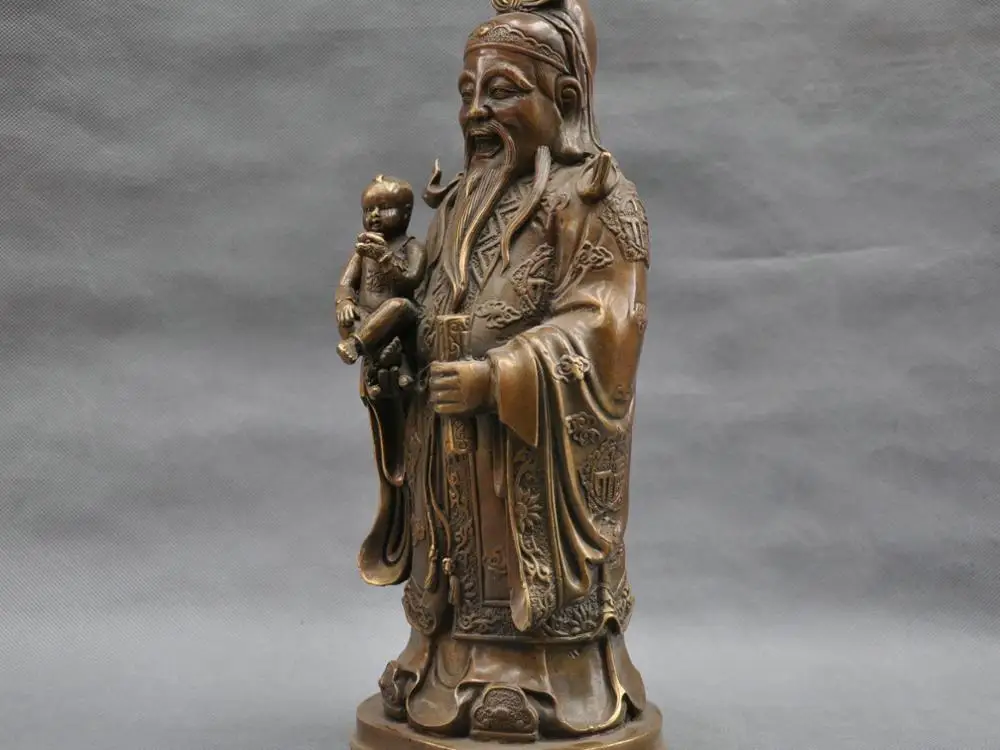 13 "Китай Улыбка Будды принести ребенка фу Бог Маммона бронзовая статуя|statues