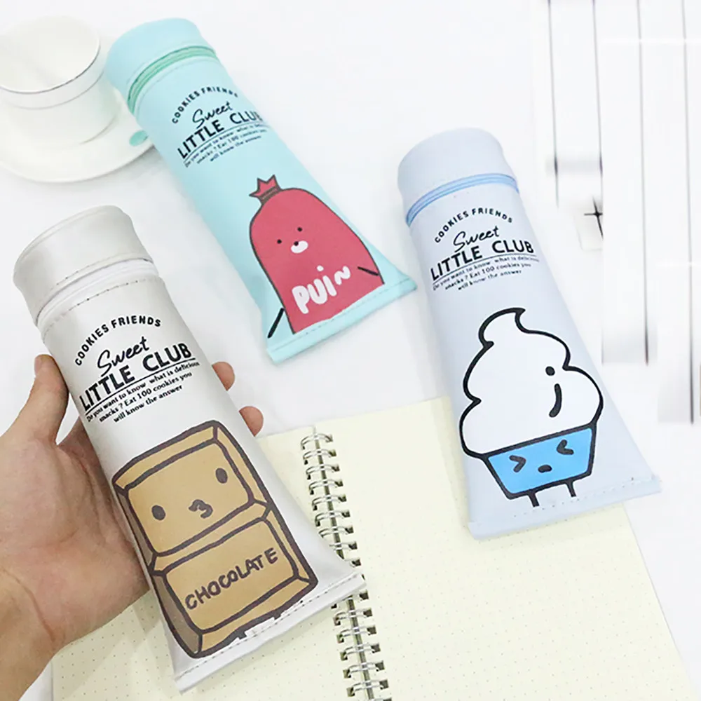 

Cute Toothpaste Shape Stationery Pencil Pen Case Makeup Bag Zipper Pouch Case
