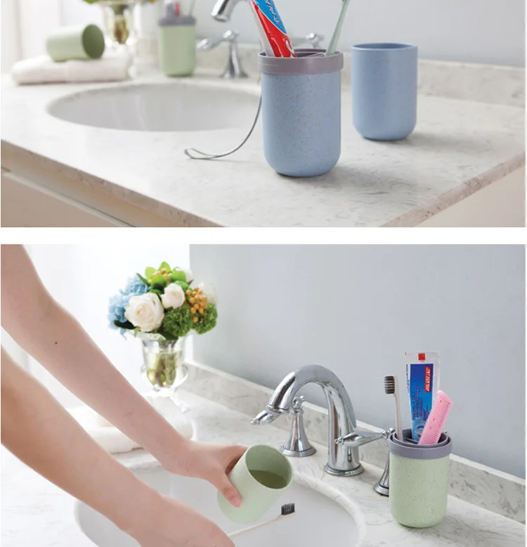 CTREE 1 Pcs Bathroom Tumblers Portable Creative Travel Wash Toiletries Storage Cup Toothbrush Home Accessories Storage Tool C445