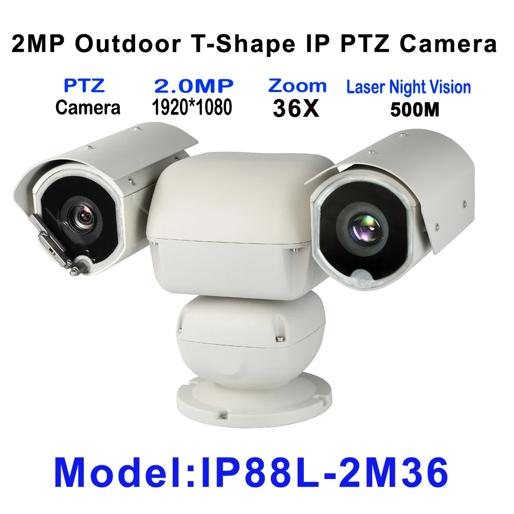 

High Quality Laser IR 500M IP PTZ Camera Onvif 4.6-165.6mm Lens 36X Optical Zoom For Harsh environment Security Surveillance