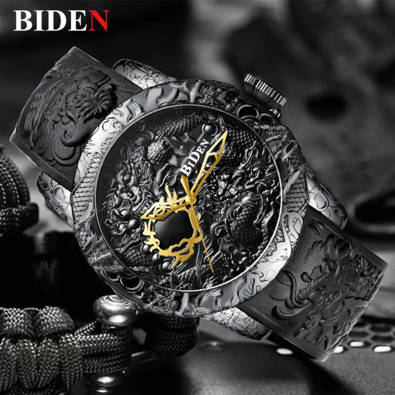 

Mens Watches Top Brand Luxury Wrist Watches 2018 Men Black Golden Quartz WristWatches Silicone Band Male Clock Relogio Masculino