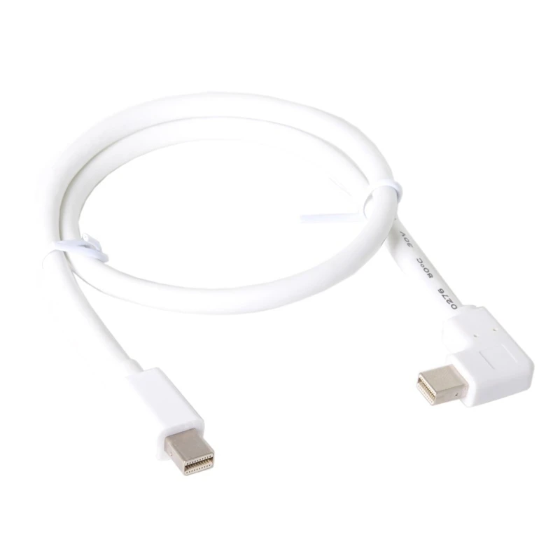 Под прямым углом 90 градусов Mini DP DisplayPort Удлинительный кабель со штыревыми