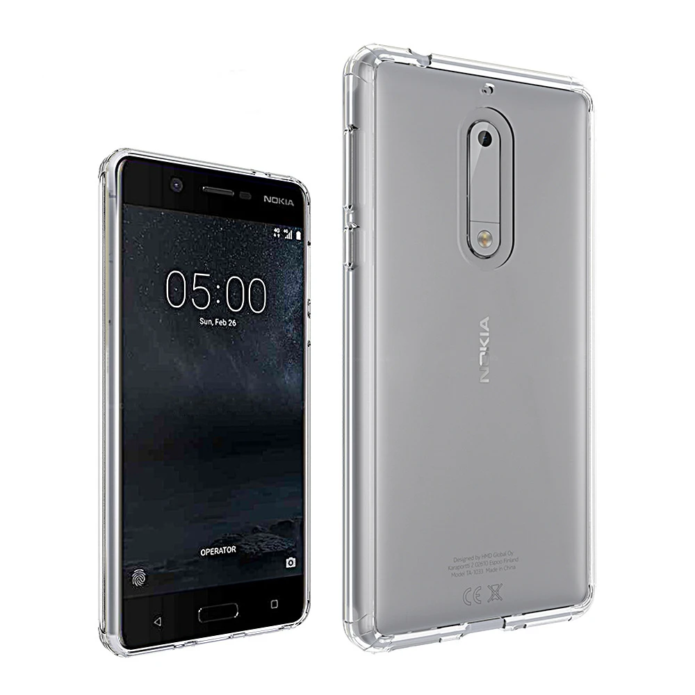 Чехол для Nokia 5 гибридная мягкая силиконовая рамка жесткая акриловая задняя