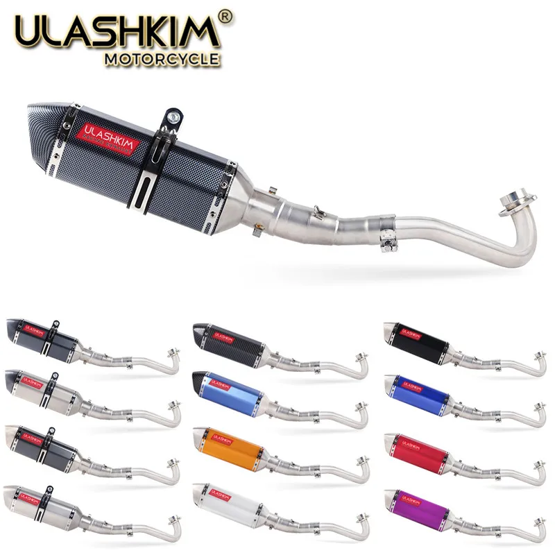 

Motorcycle Full System Exhaust Muffler Escape Middle Link Pipe Slip On For yamaha XMAX300 XMAX250 XMAX400 2017 2018