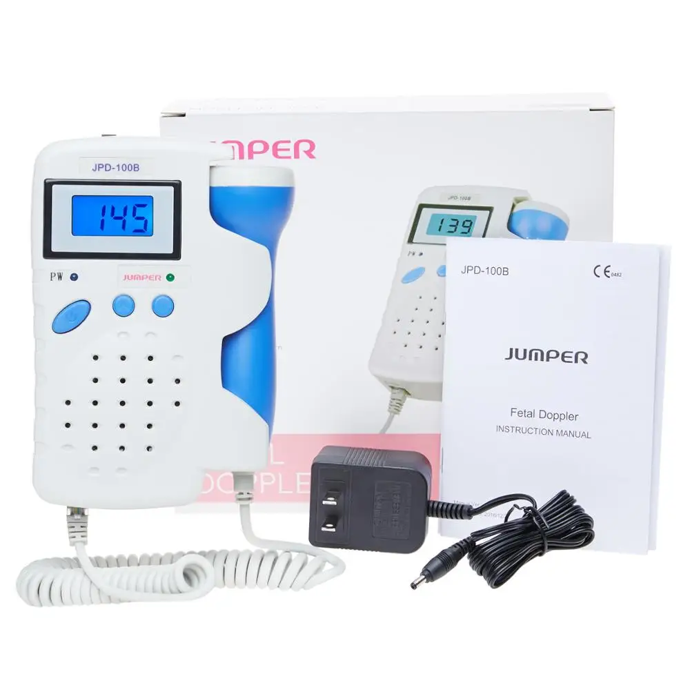 

Prenatal Fetal Doppler LCD Screen Display Built-in Speaker Baby Pocket Heart Rate Monitor 2.0 Water-proof Probe