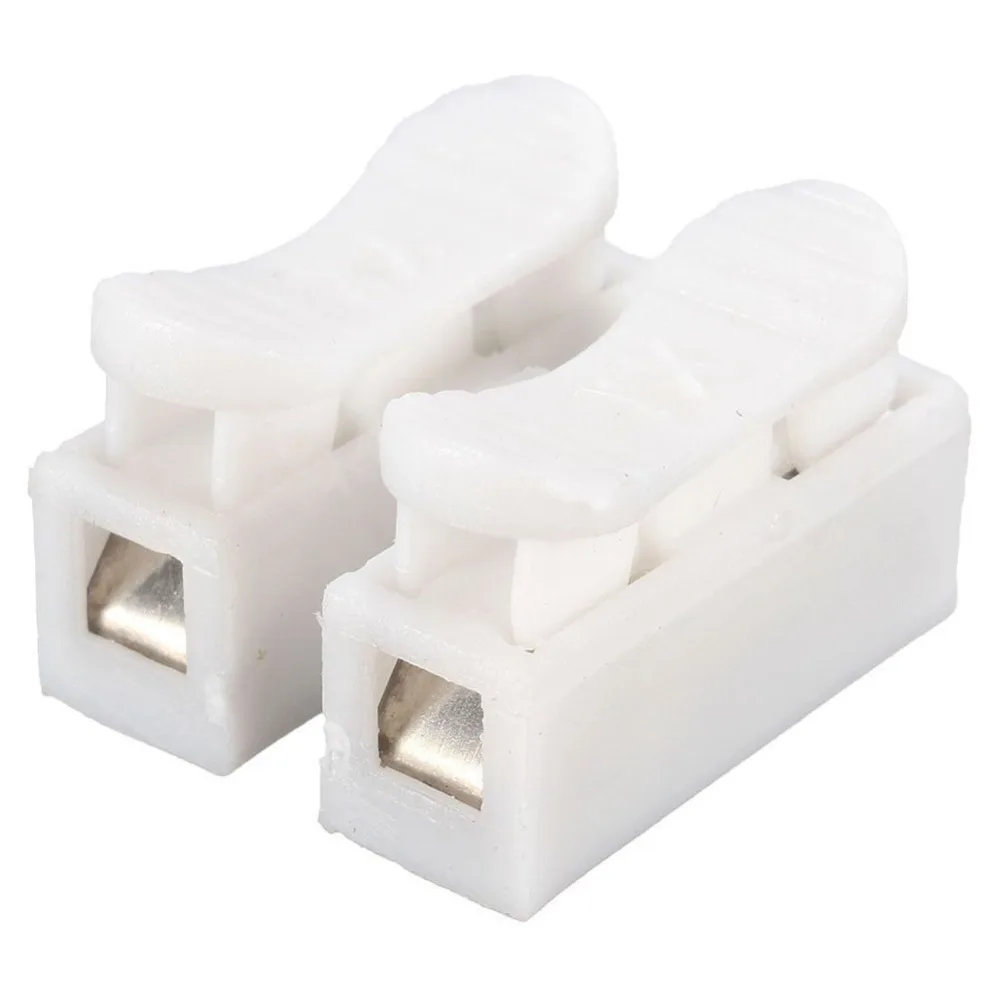 

10Pcs 2P Spring Wire Connector Easy Fit For LED Strip No Welding No Screws Connector Cable Clamp Terminal Block for LED Strip