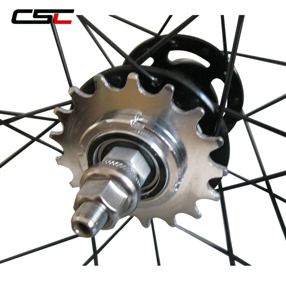Best CSC Carbon Track Wheels 24/38/50/60/88mm Tubular and Clincher Track Wheelset Fixed Gear Wheelset With Fiexed Gear Hub 5