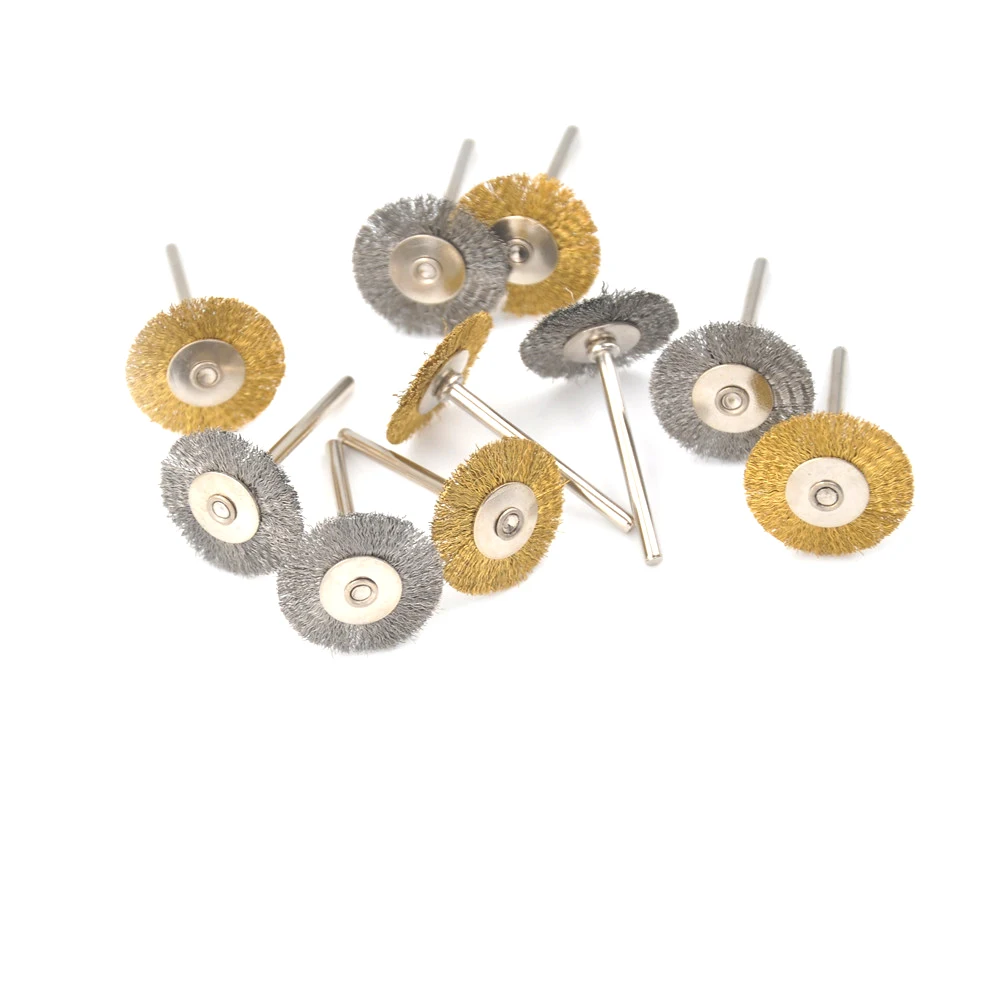 5PCS Mini Drill Polishing Descaling Brass Wire Wheel Brushes 22MM