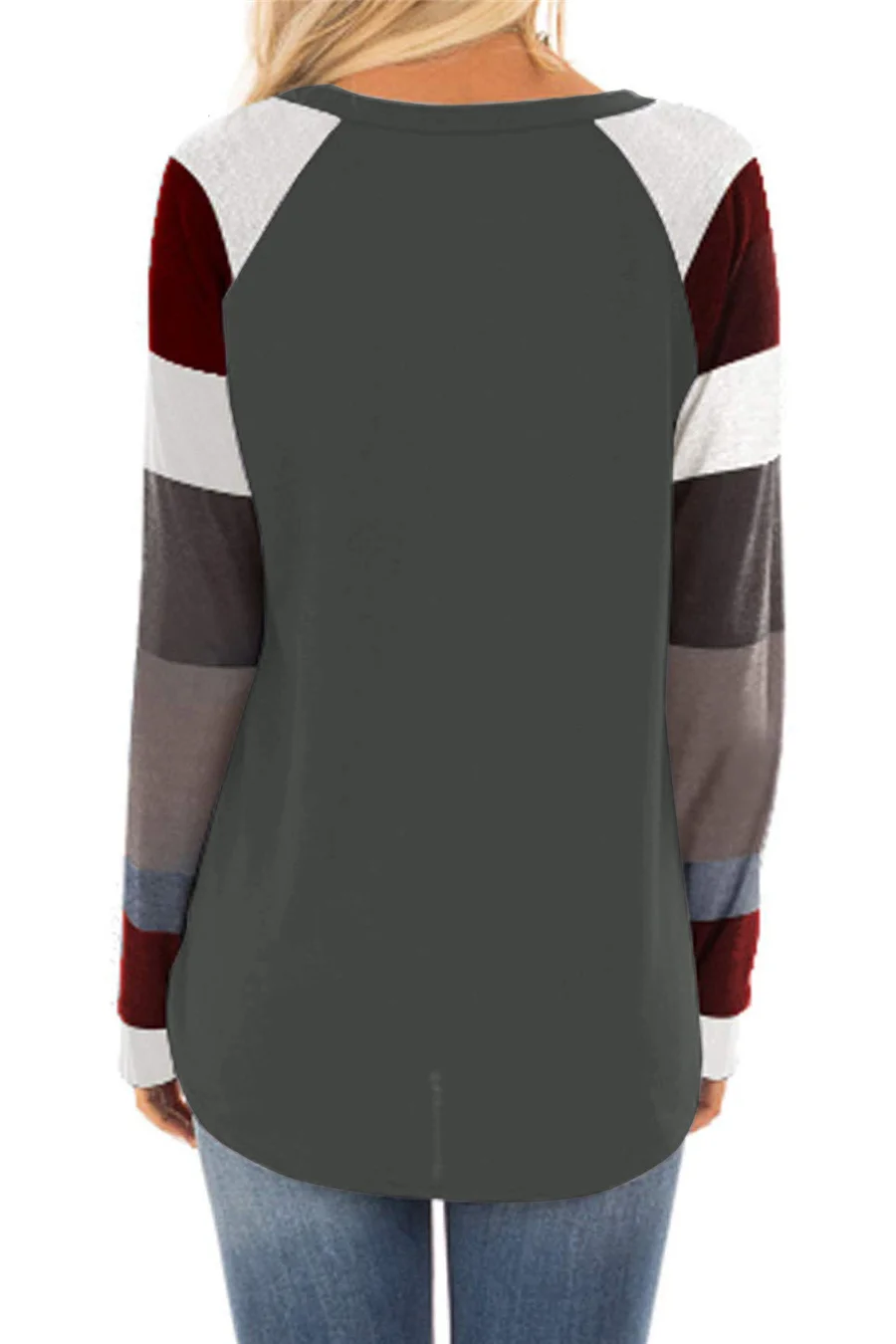 Gladiolus 2018 Fashion Women Autumn T-Shirt Long Sleeve O-Neck Multi Color Patchwork Casual T Shirt Women Tops Camiseta Feminina (16)