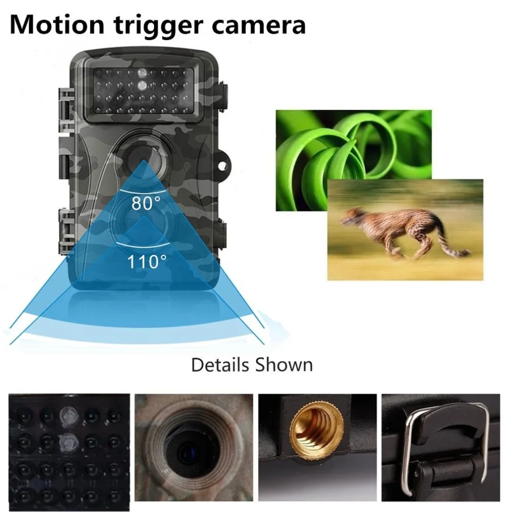

Surveillance Wild Camera for Hunting Camera 12MP HD Digital Scouting Trail Camera IR LED Hunting Video Recorder