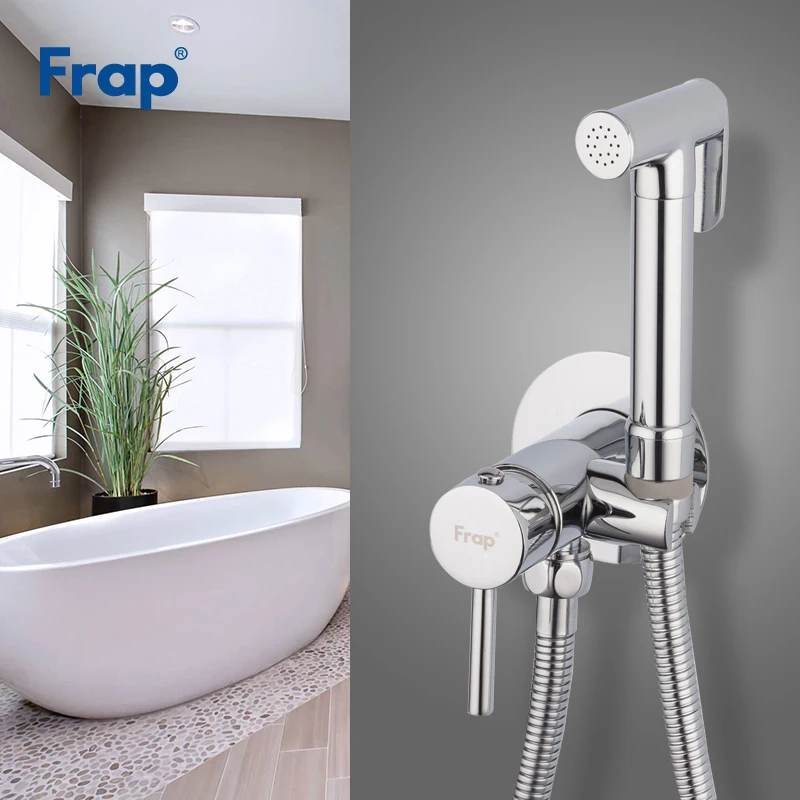 Kaufen Frap Bidet Wasserhahn Bad Bidet Dusche Set Wasserhahn Wc Bidet Muslim Messing Wand Montiert Washer Tap Kalt und Heiß Mixer f7505 2