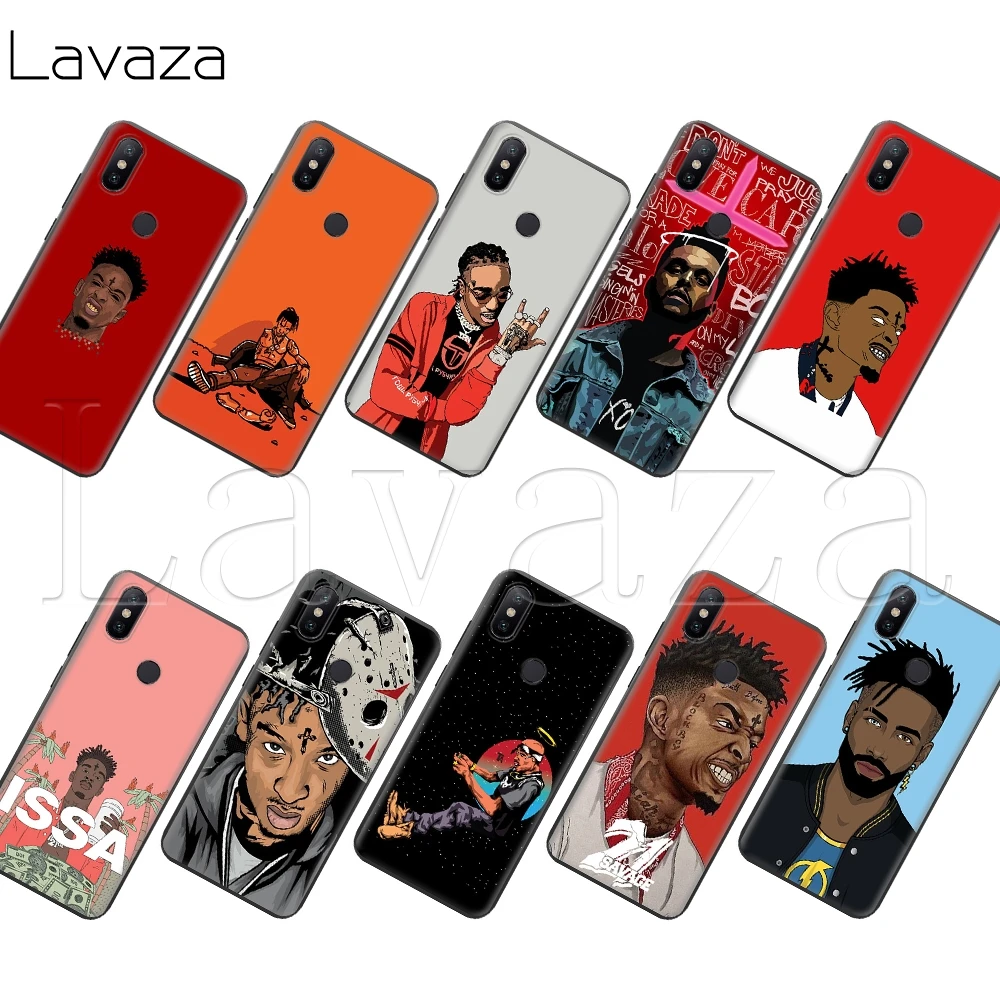 Силиконовый чехол Lavaza 21 Savage для Xiaomi Redmi Note 4 4X 4A 5 5A 6 6a 7 8 Pro Go Prime Plus | Мобильные