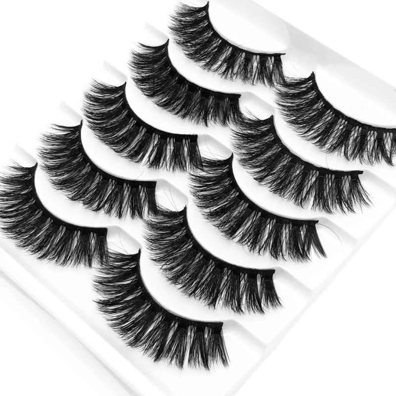 

YOKPN New Arrival Faux Mink Hair 3D Eyelash Natural Thick Style False Eyelashes Stage Party Makeup Fake Eye Lashes 5 Pairs