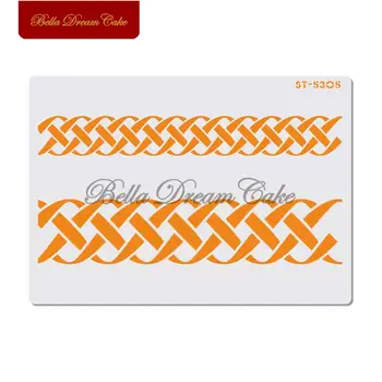 

knit Shape Braid Cake Stencil Cake Tool Plastic Painting Layering Stencils For DIY Scrapbooking Art Drawing Stencil Template