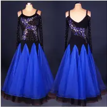 Костюм для бальных танцев, сексуальное платье для взрослых с длинными рукавами, платье для бальных танцев со стразами для женщин, платья для конкурса бальных танцев