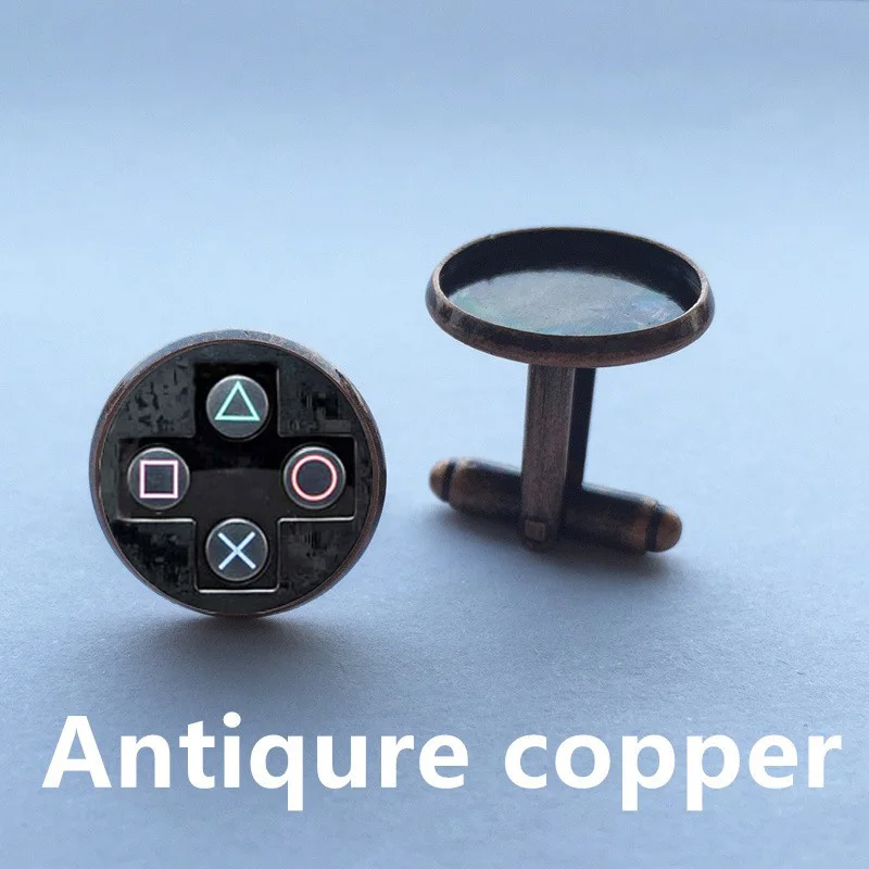 Запонки стеклянные круглые для геймпада 1 пара|video game cufflinks|mens cufflinksgame cufflinks |