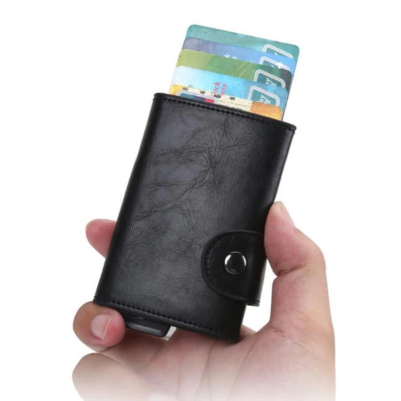 

Antitheft Credit ID Card Holder Wallet Men travel Blocking Aluminium Business Creditcard Holder Case Mini Wallet for Cards card