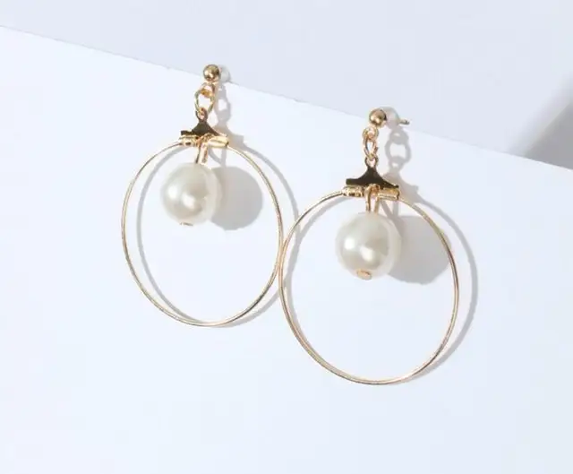 Ed 046 2018 Fashion Wild Geometric Circle Triangle Square Pearl Ed 046 2018 Fashion Wild Geometric Circle Triangle Square Pearl Earrings Simple Female Jewelry Accessories