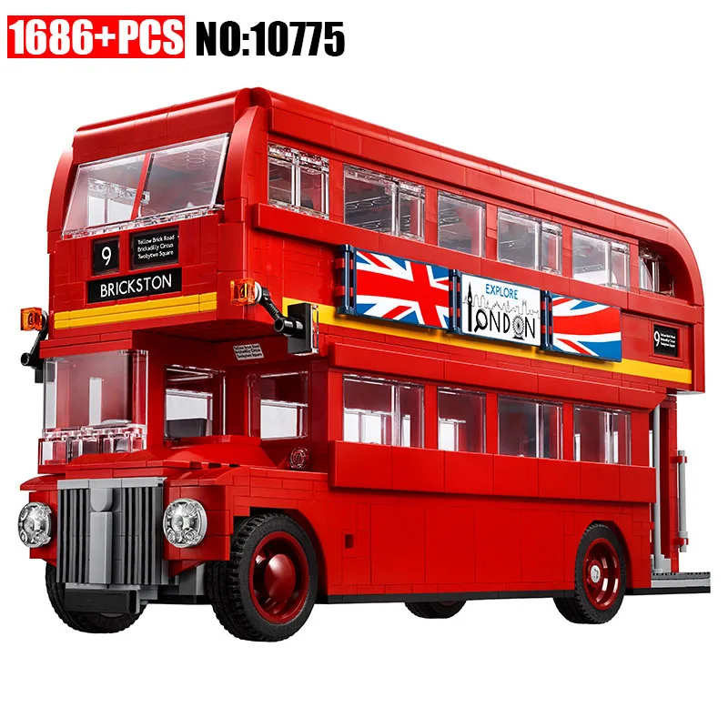 

NEW 1686Pcs Technic Series London Bus Set Model Building Kits Blocks DIY Bricks Toy For Children Gift Compatible 10258