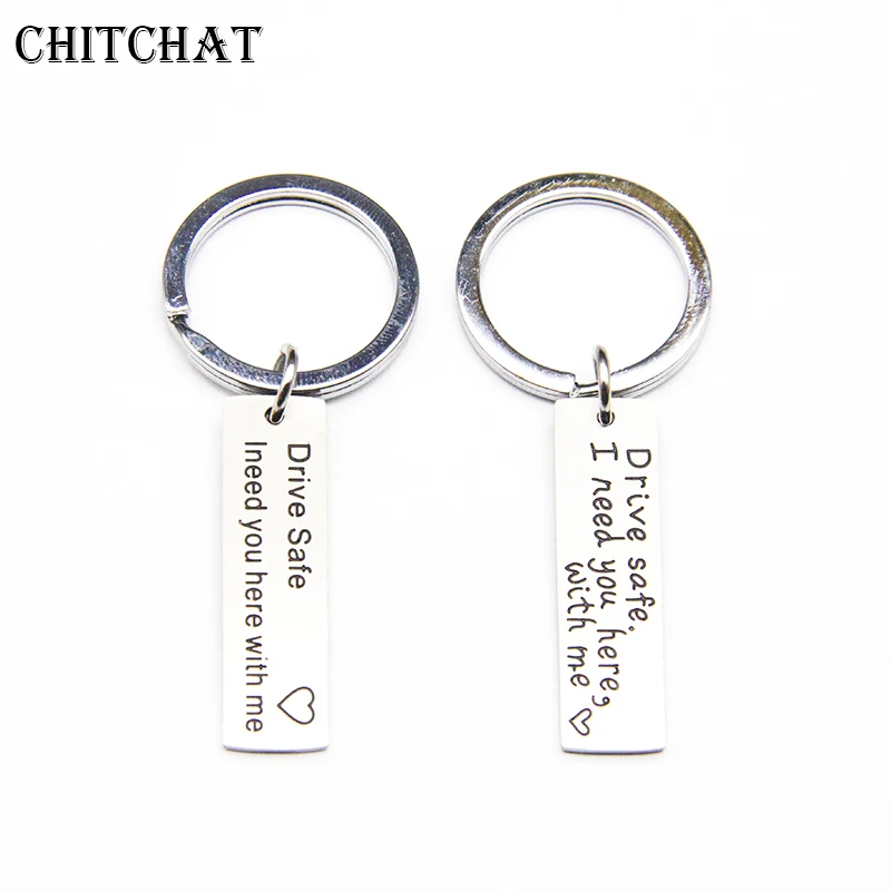 

Letters Remind Drive Safe Keychain I Need You Here With Me Key Chain For Familiar Daddy Birthday Gift Driver Safety Message