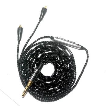 

Pizen S38 planted silver Earphone audio cable Mmcx cable for shure se846 se215 se535 senfer DT6 4IN1 LZ with microphone