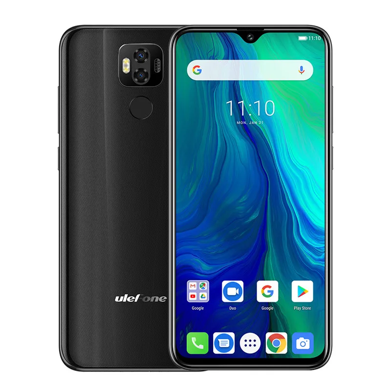 Ulefone power 6 6350mAh Мобильный телефон Android 9,0 Pie 6," FHD MT6765V Восьмиядерный 4 Гб+ 64 Гб 16MP NFC 4G BT 5,0 смартфон - Цвет: Черный