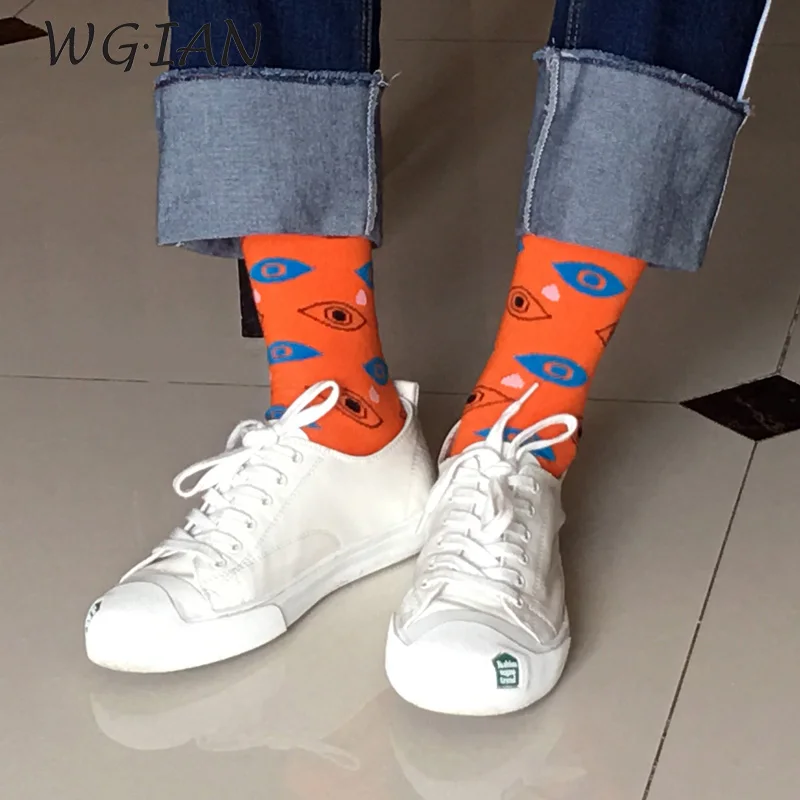 

Women Crew Socks Cotton Eye Pattern Happy Socks