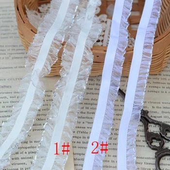 

30Yards White/Ivory White Ruffle Lace Trim Gathered Lace Fabric Accessories For Doll Making DIY Scrapbooking Sewing Craft