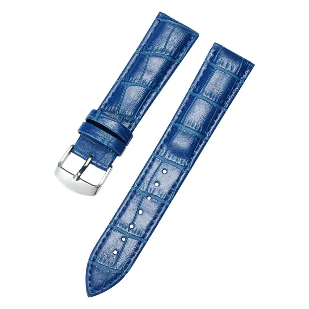 DOM Модные Ремешки для наручных часов женские мужские часы из искусственной кожи ремешок с пряжкой 18 мм 20 мм 22 мм Высокое качество часы ремень браслет - Цвет ремешка: 5-Blue