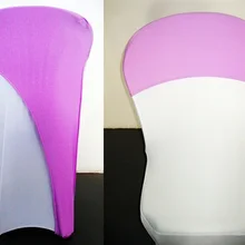 Фиолетовый сиреневый цвет стул из лайкры охватывает Шапки Универсальный Для Свадебные украшения спандекс Председатель партии крышка подходят для всех стулья