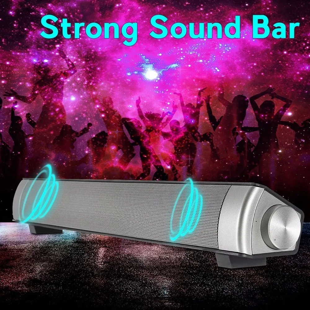 

Wireless Bluetooth Home Theater Soundbar Bluetooth Subwoofer MP3 Multimedia Speaker System With LED Indicator