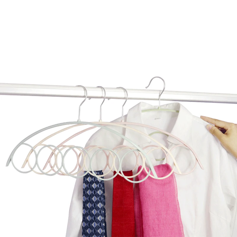 5pcs/lot 41.5cm Circle Scarf Frame Multifunctional Hanger Scarf Tie Rack 5 ring Hanger Clothes