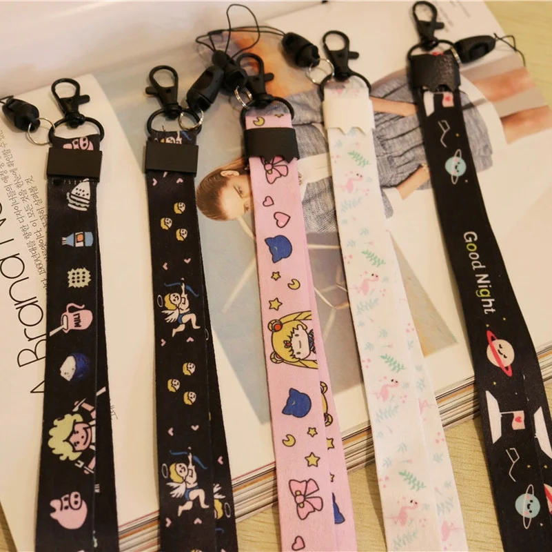 

Wholesale 2 in 1 Cute Neck Strap Lanyard For Keys ID Card Gym Mobile Phone Straps USB Badge Holder DIY Hang Rope Lariat Lanyards