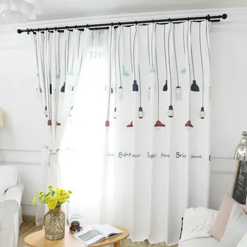 

Ready Made Astronomical Curtains Moon/Star /Planet Skye Curtains for Kids / Children's Bedding Room White / Blue