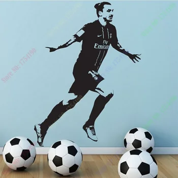 

Free Shipping Poster Zlatan Ibrahimovic PSG Soccer Football Vinyl Wall Sticker Wall Decal Home Decor Wallpaper Wall Mural Art