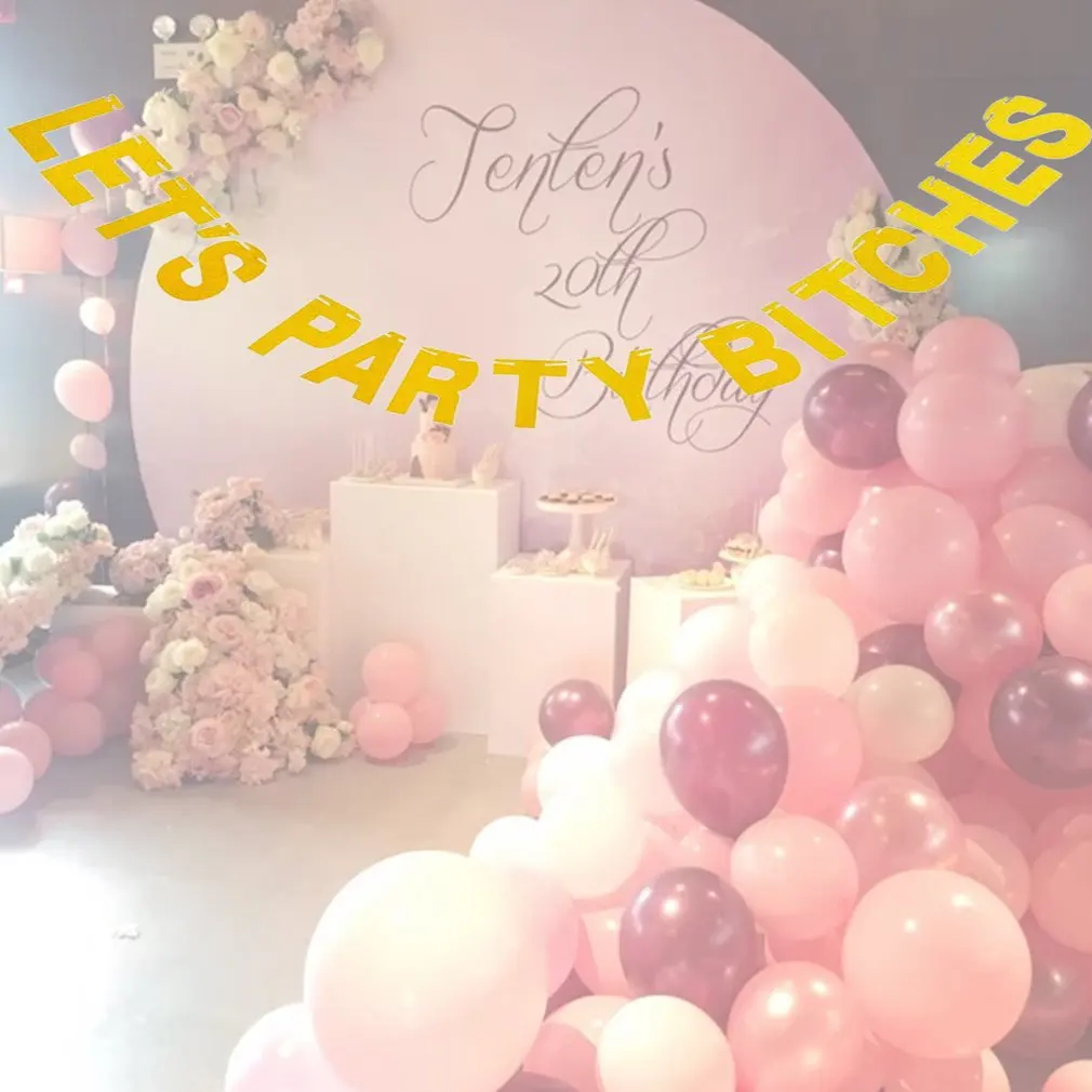 Let's party bitches декоративные свадебные баннеры флаг потяните украшение из картона